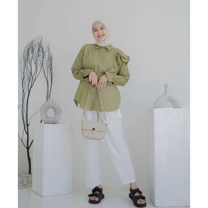 LENNY TOP BLOUSE RAYON // MARTA KEMEJA REMPEL SAMPING