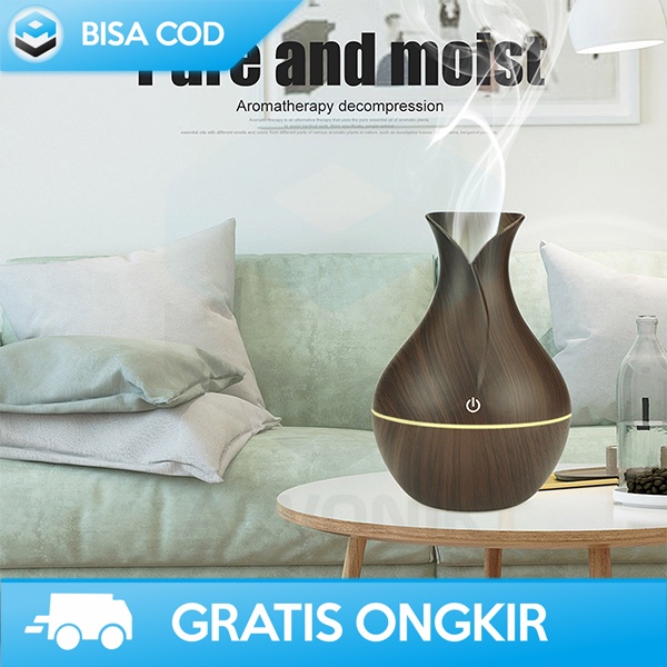 HUMIDIFIER TEKSTUR KAYU ULTRASONIC NO NOISE ORIGINAL BY TAFFWARE MURAH