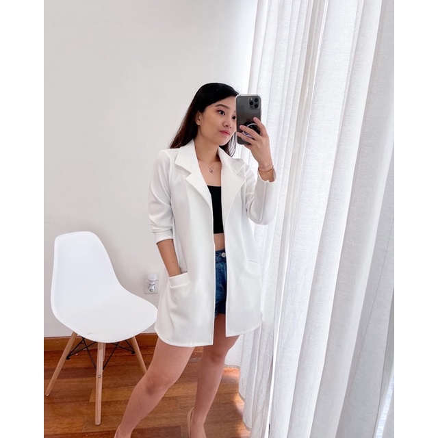 ( VM ) -Vanesha Margaretta - 669# Blazer Scuba Premium Basic Outer Fashion