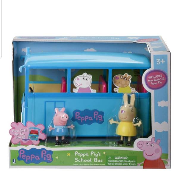 peppa pig school and bus playset