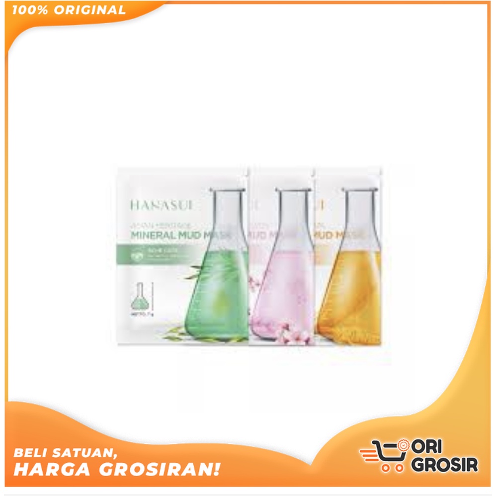 ORI Grosir HANASUI Mineral Mud Mask | Hanasui Sheet Mask