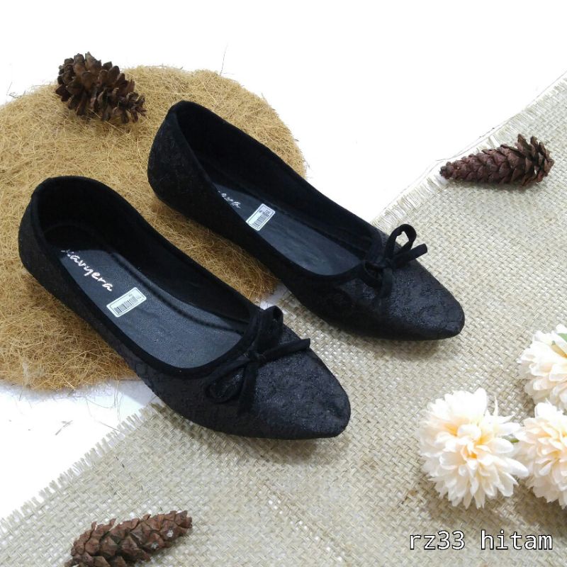 BorneoXavyera Sepatu Flatshoes Riana rz33 Flat Keren Kekinian Bahan Kanvas Premium