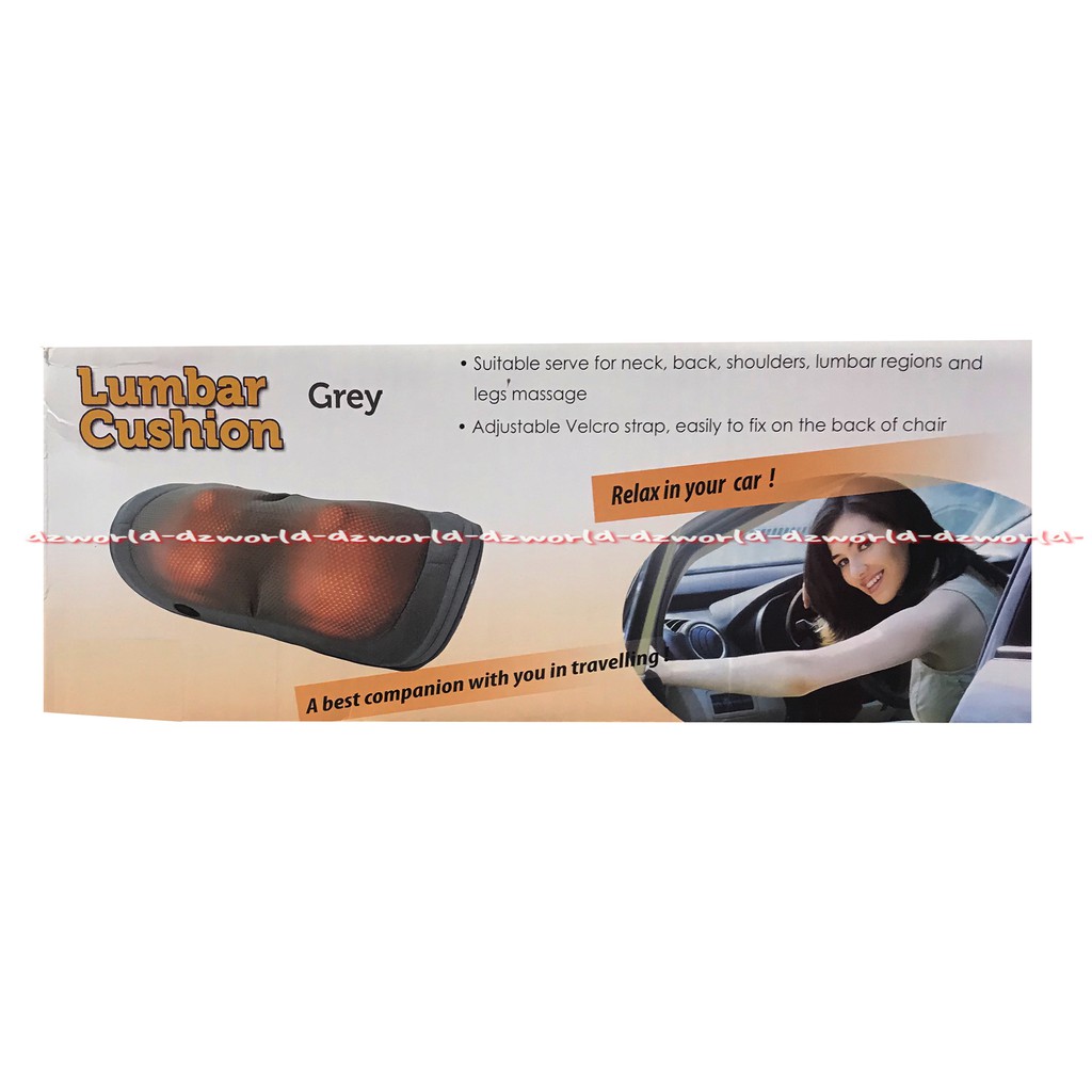 Lumbar Cushion Grey Alat Pijat Punggung Di Mobil Bantal Punggung