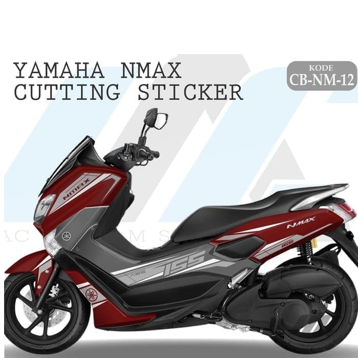 CB NM 12 - CUTTING STICKER NMAX MERAH - CUTTING STIKER STRIPING NMAX