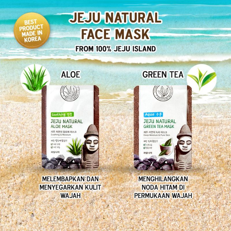 JEJU Natural Face Mask - Sheet Mask - Masker Wajah