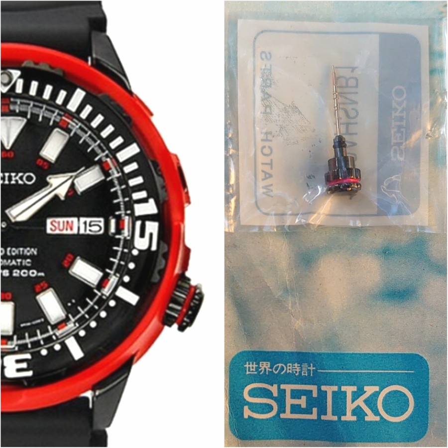 Crown+Stem u/ Seiko Diver Redline Baby Tuna SRP233 | 4R36-00T0 Limited