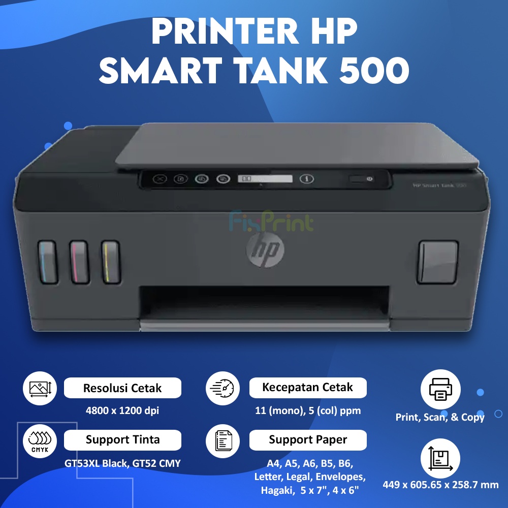 Printer HP Smart Tank 500 - All In One Printer HP 500 Print Scan Copy