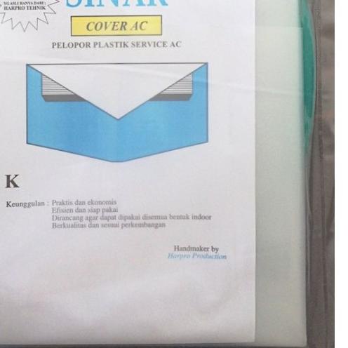 ✾ Plastik Cuci/ Cover AC ukuran 0,5PK - 1PK (Selang 2M) ✧