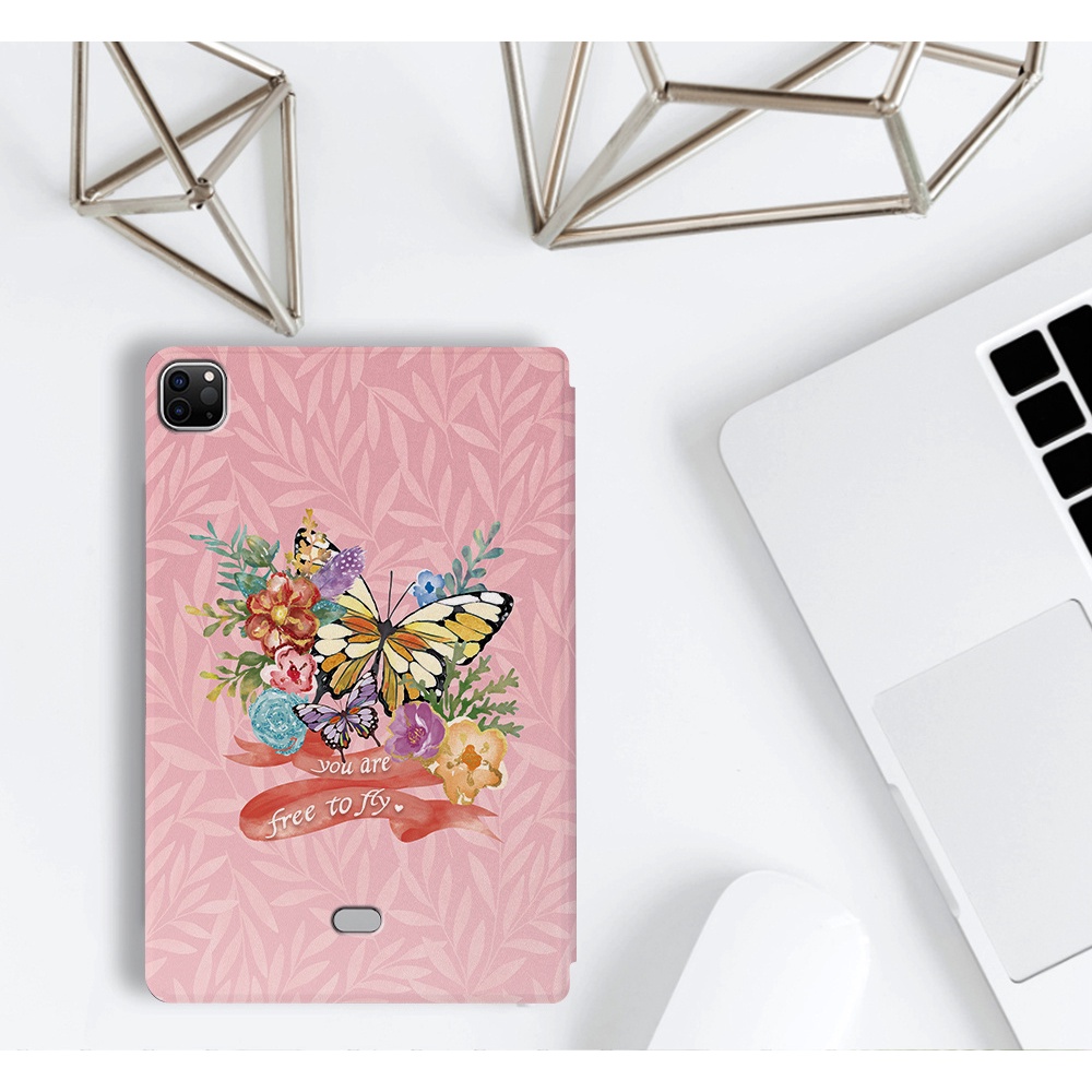 Casing Kulit Untuk iPad Pro 11 2021 2020 2018 Tablet Flip Casing Untuk iPad Pro 11-inch 3rd 2nd 1st generation Fashion Fancy Color Butterfly Series Stand Cover