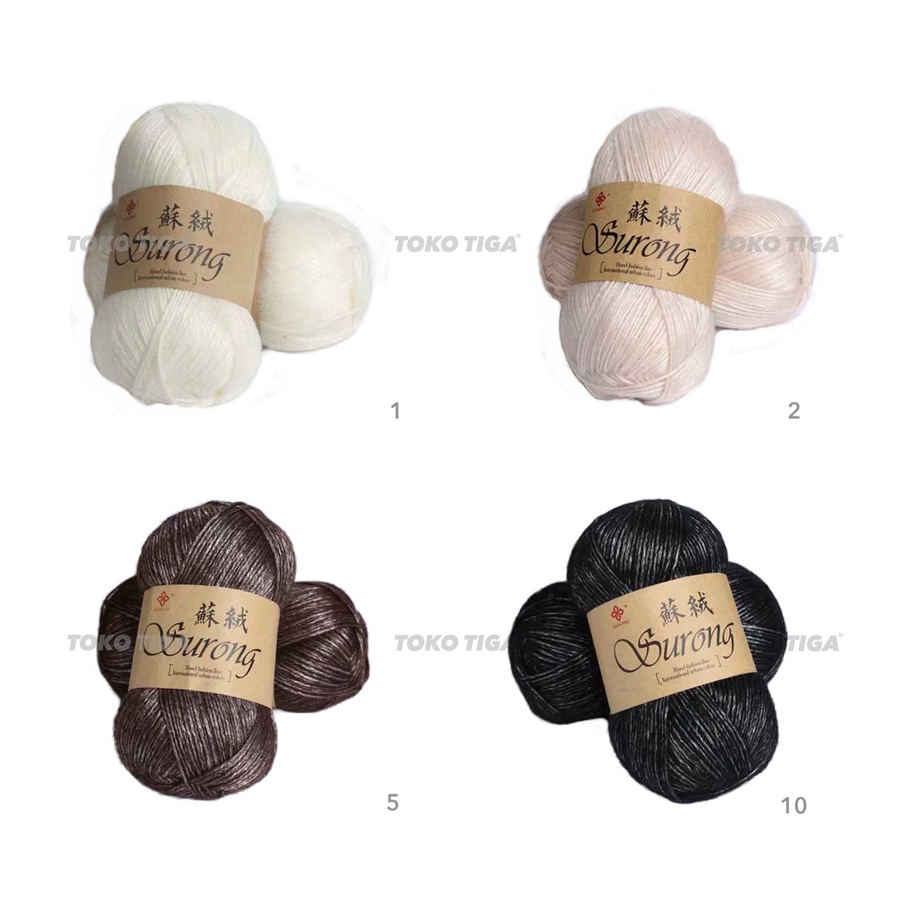 Benang Rajut Polyester Kilap Import Yarns 100 gram (BY1)