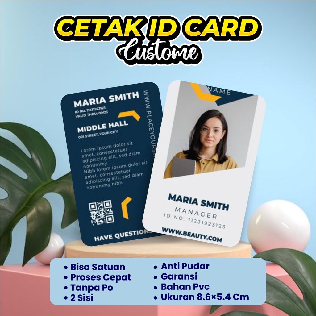 

Cetak Id Card Photocard Karyawan Anggota 2 Sisi Murah