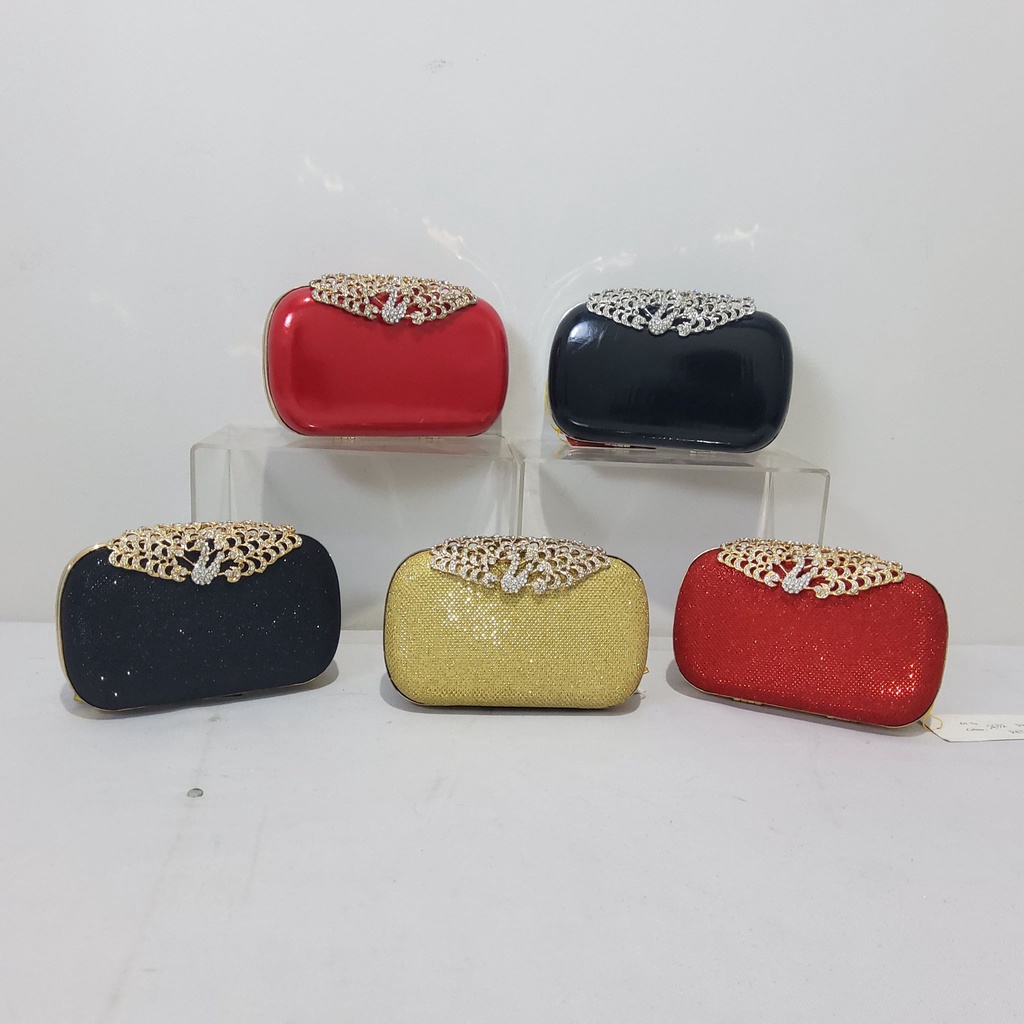 Clutch Pesta Farnell Cantik 2598 /2600/2632 Tas Kondangan Mewah Permata