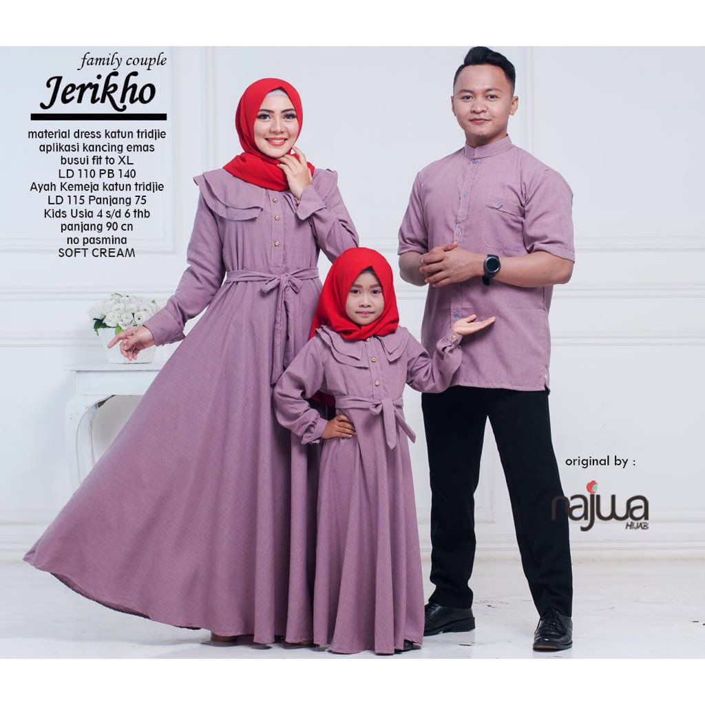  Baju  Couple Keluarga Bapak  Ibu  dan Anak  Jerikho Ayah 