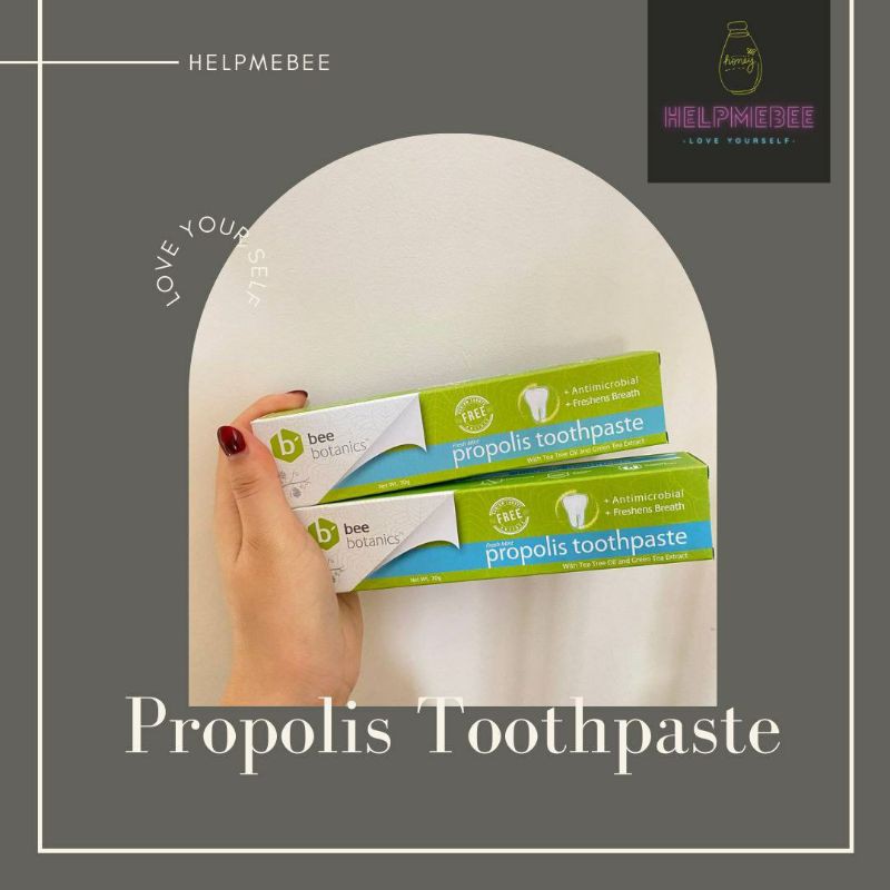 Bee Botanics Propolis pasta gigi Odol HDI menyegarkan nafas mulut mencegah sariawan