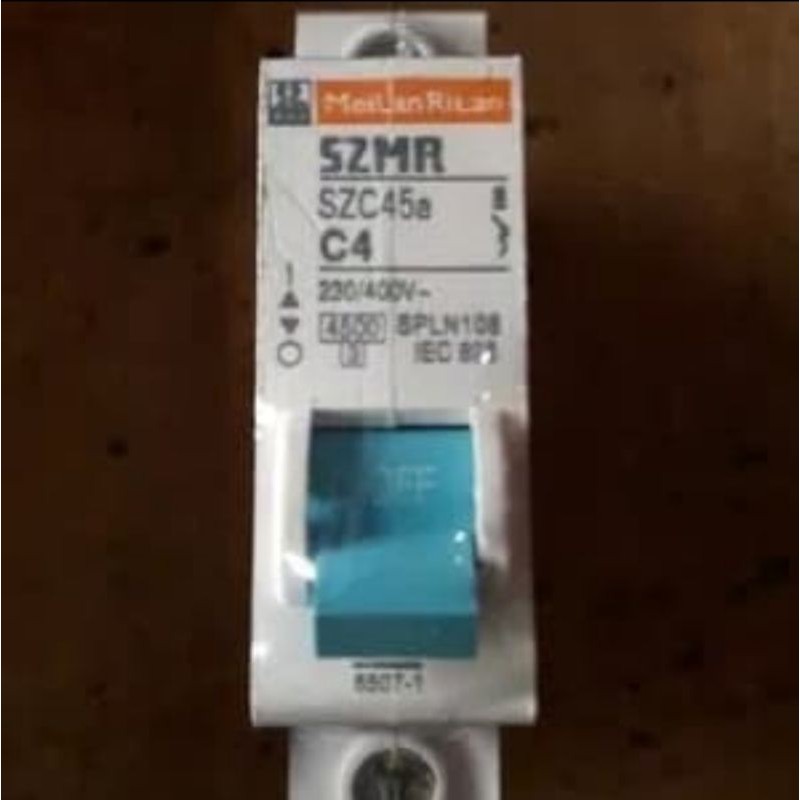 MCB SZMR MeiLan RiLan 4A/ 4Ampere 1 Phase/ 1 Pas SNI Standar PLN
