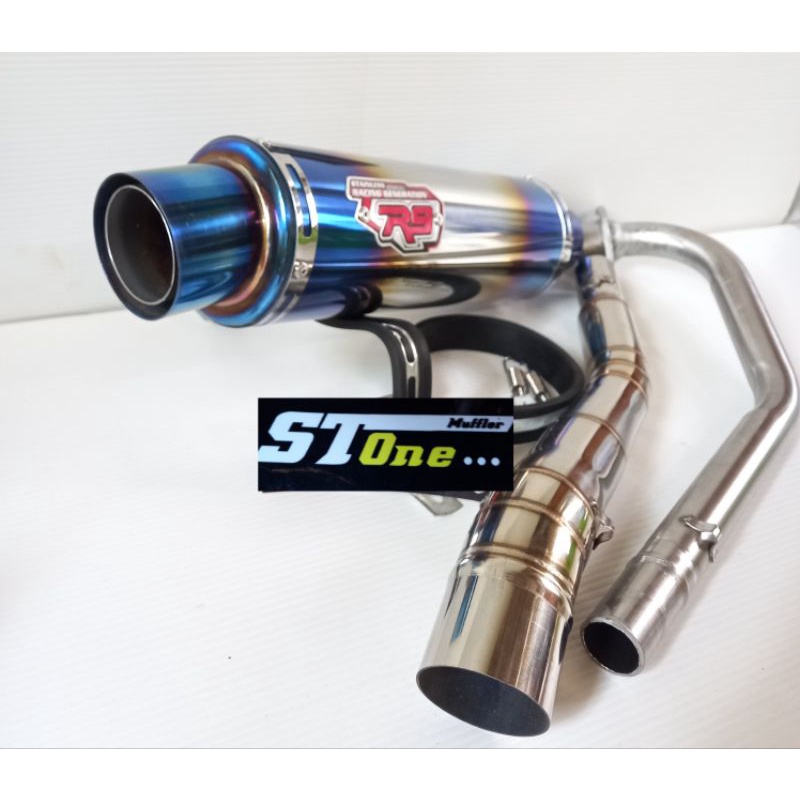 knalpot racing r15 v1 r15 v2 r15 v3 knalpot r9 mugello blue