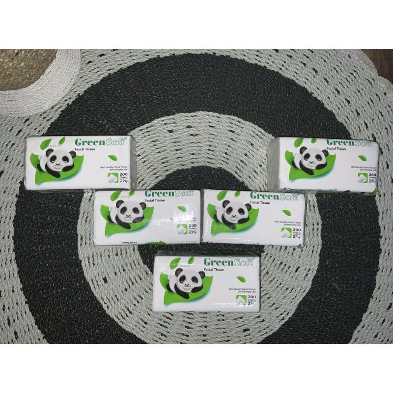 Tisu greensoft panda 200sheets 2ply