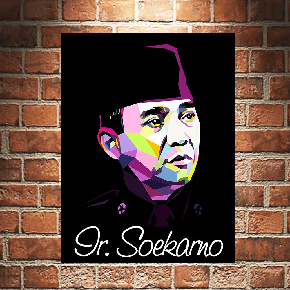 Sukarno Soekarno Presiden Indonesia Poster Kayu Pajangan Dekorasi Dinding Rumah Wall Decor Shopee Indonesia