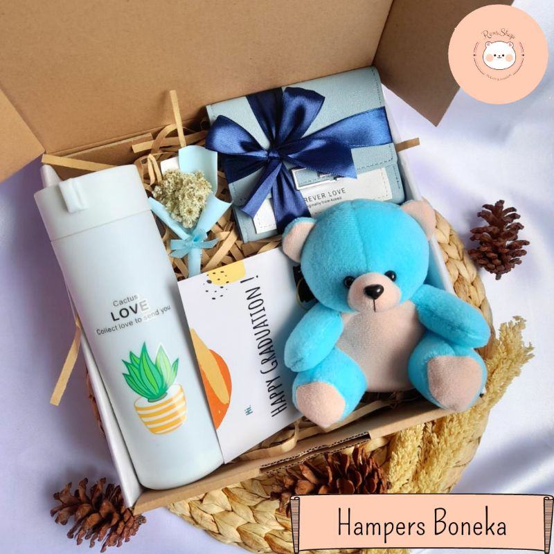 READY - GIFT BOX SET HAMPERS TUMBLER BONEKA / KADO CEWEK MURAH / KADO ULTAH / KADO VALENTINE