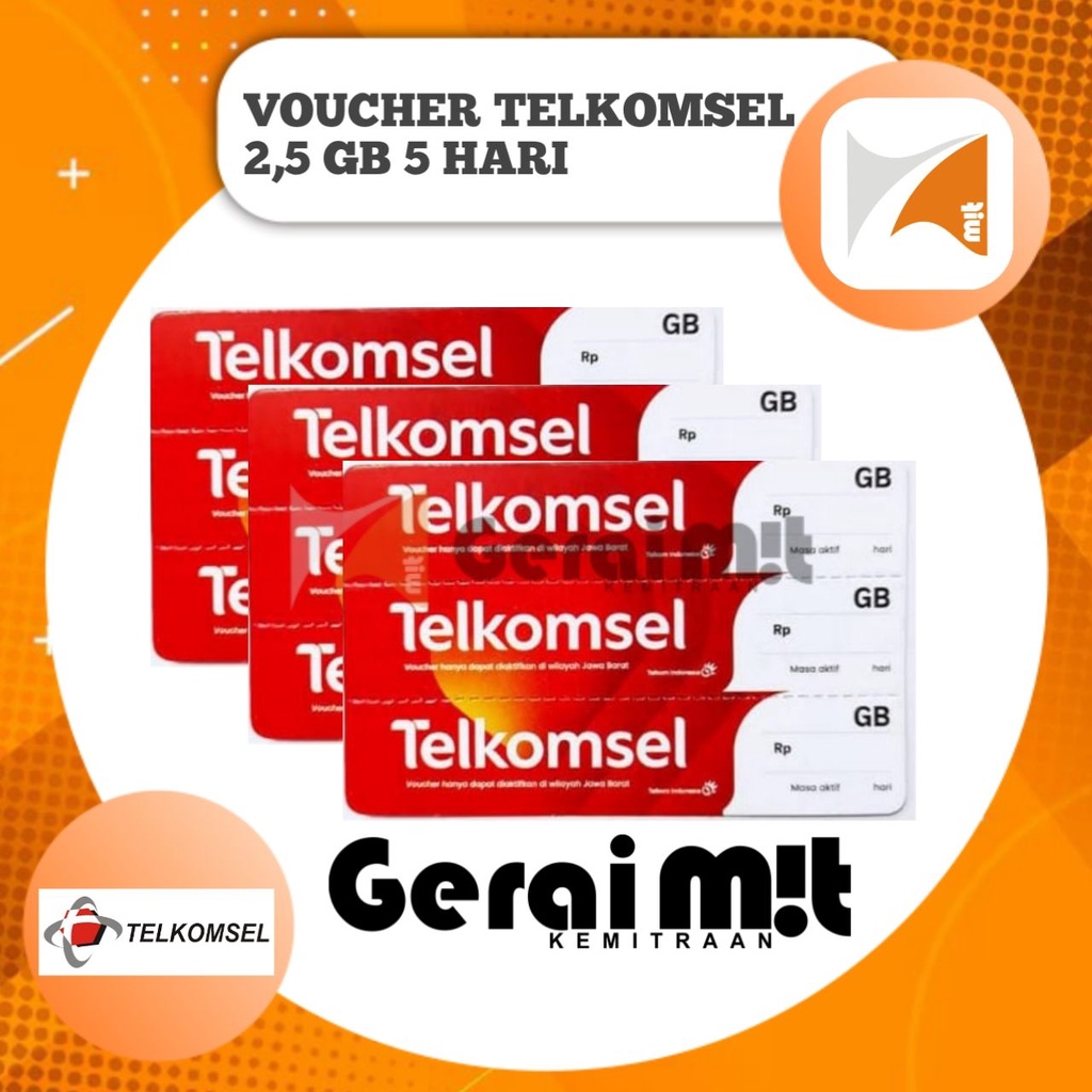 Voucher Kuota Telkomsel 2,5GB 5 Hari