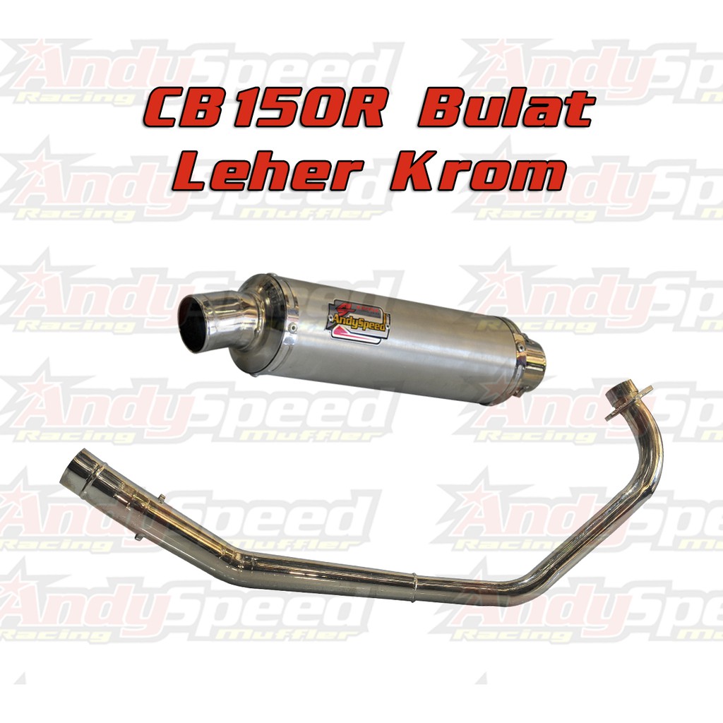 Knalpot CB150R LAMA / NEW LEHER KROM SILINCER BULAT merk andy speed