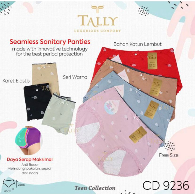 Celana Dalam CD Wanita Menstruasi Haid Tally 9537 / 2054 / 9236 / 9180