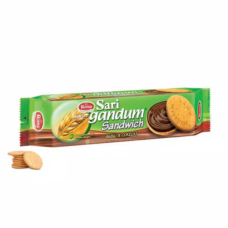 

Roma Sari gandum susu coklat Sandwich 115gr