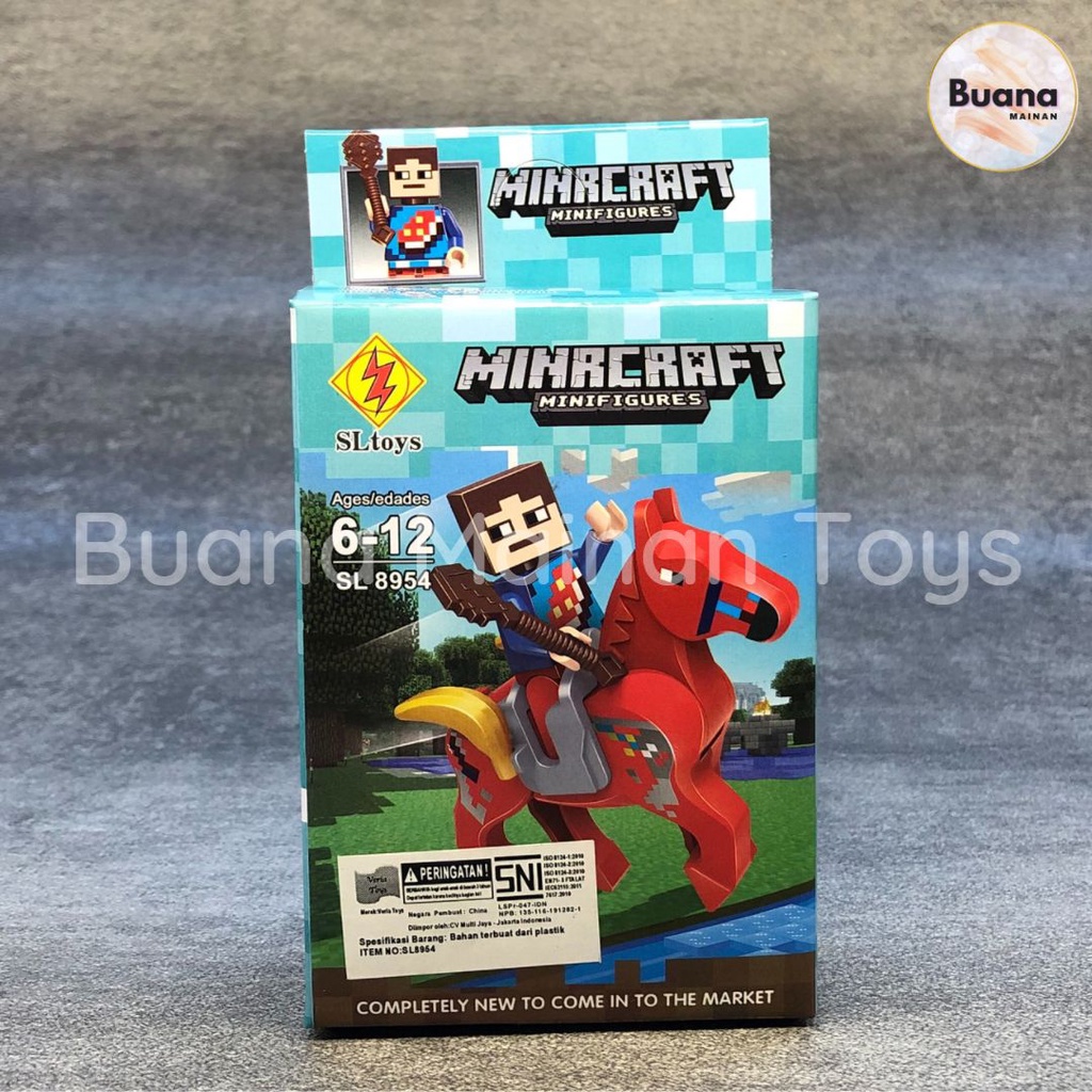 MINE CRAFT KARAKTER BRICKS SL TOYS MINECRAFT MINI FIGURES BRICK MY WORLD BUILDING MAINAN EDUKASI ANAK
