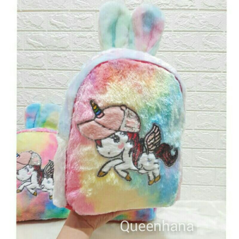 Tas Ransel Anak Tas Ransel Bulu Tas Ransel Unicorn