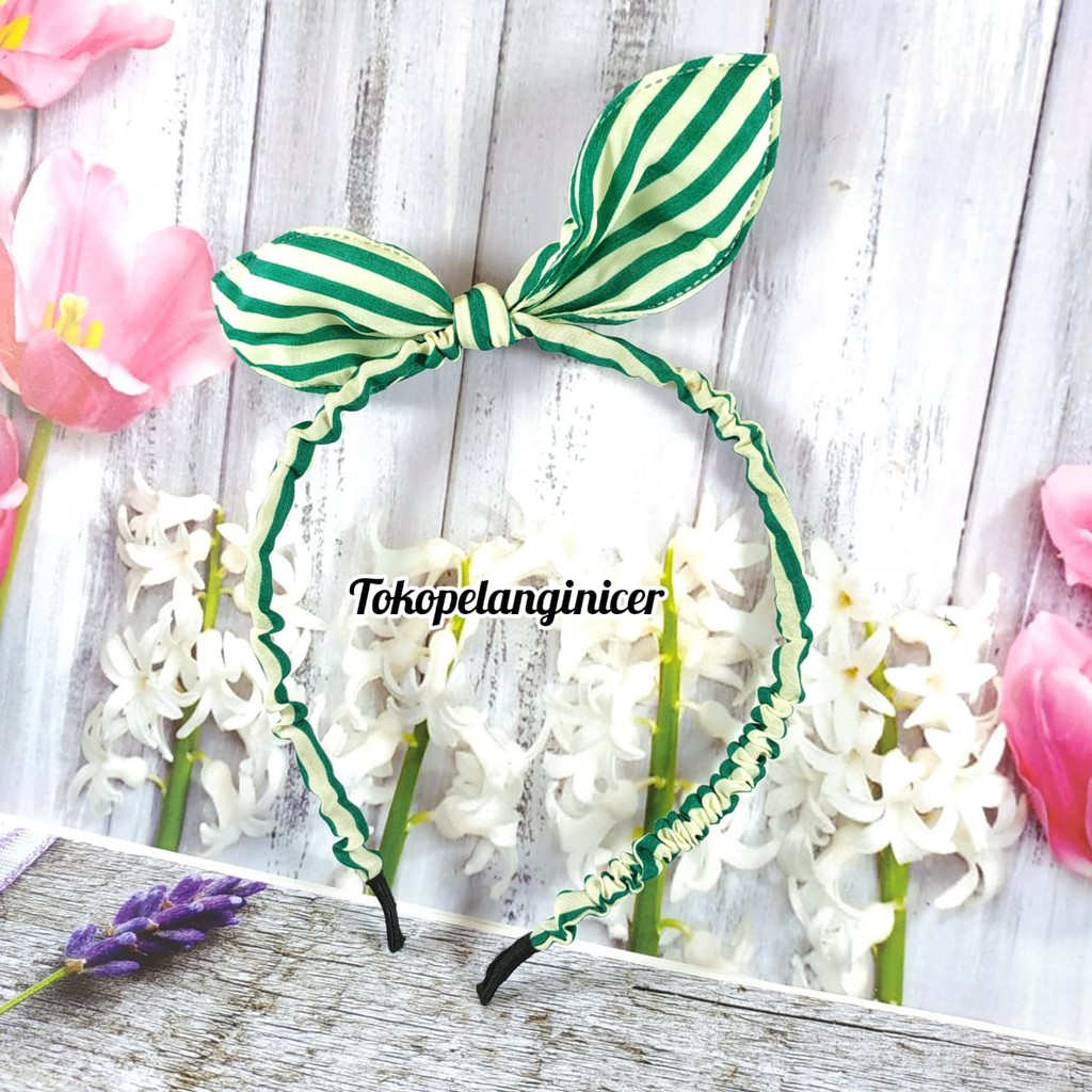 Bando Perempuan Bandana Aksen Telinga Kelinci fashion wanita Tokopelanginicer