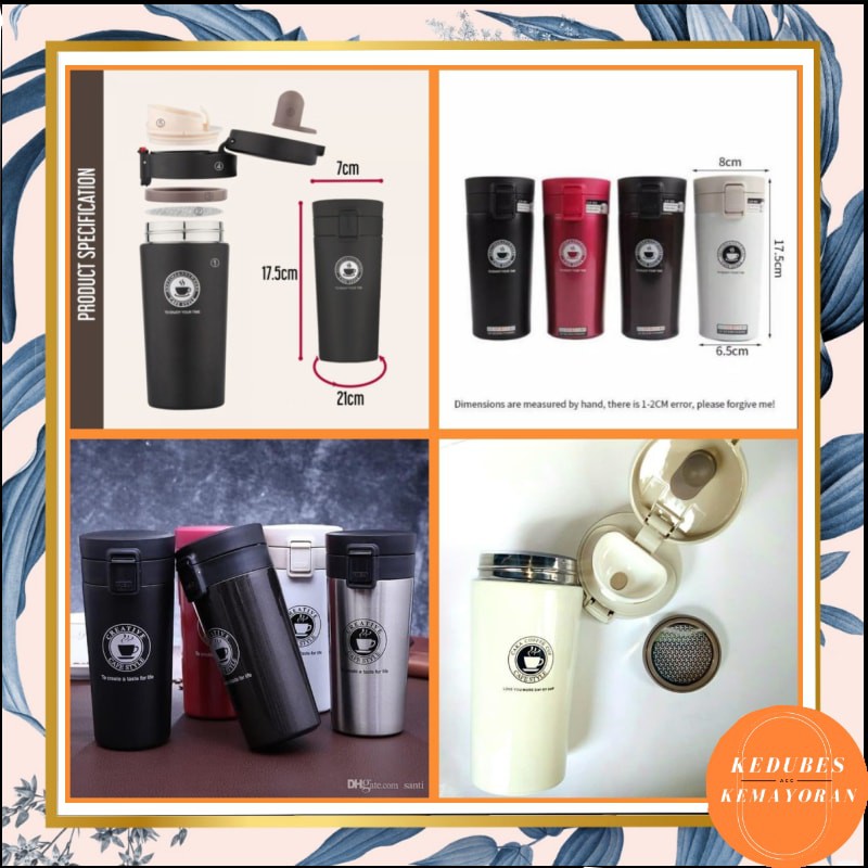 [KK] Termos Kopi Original / Travel Mug Coffe Tahan Air Panas &amp; Dingin Coffee Cup B46 Stainles Steel