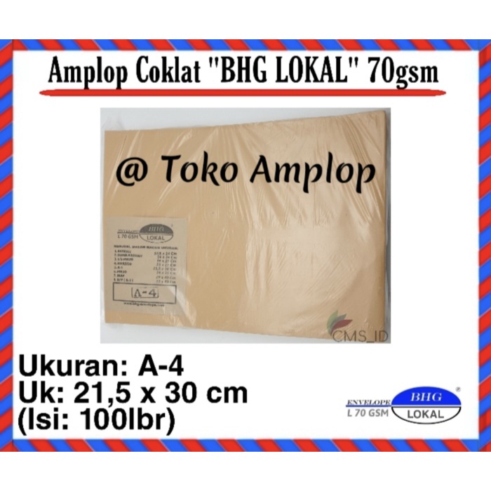 

MENYURAT-SURAT- AMPLOP COKLAT A4 ISI 100 LBR 70GSM -SURAT-MENYURAT.