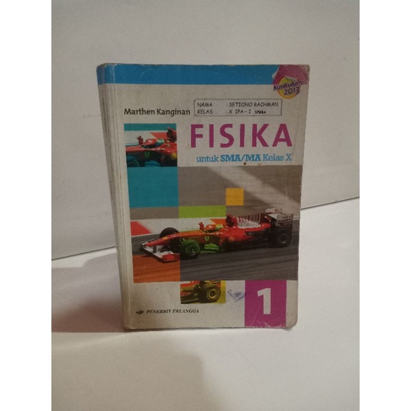 buku Fisika untuk Ma atau SMA kelas 10