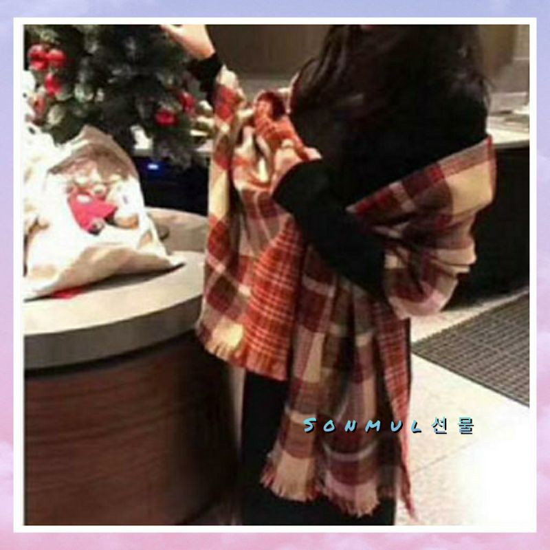 IMPORT PLAID CHECKED WINTER AUTUMN LONG SCARF SHAWL SYAL PANJANG MUSIM DINGIN WANITA PRIA-4