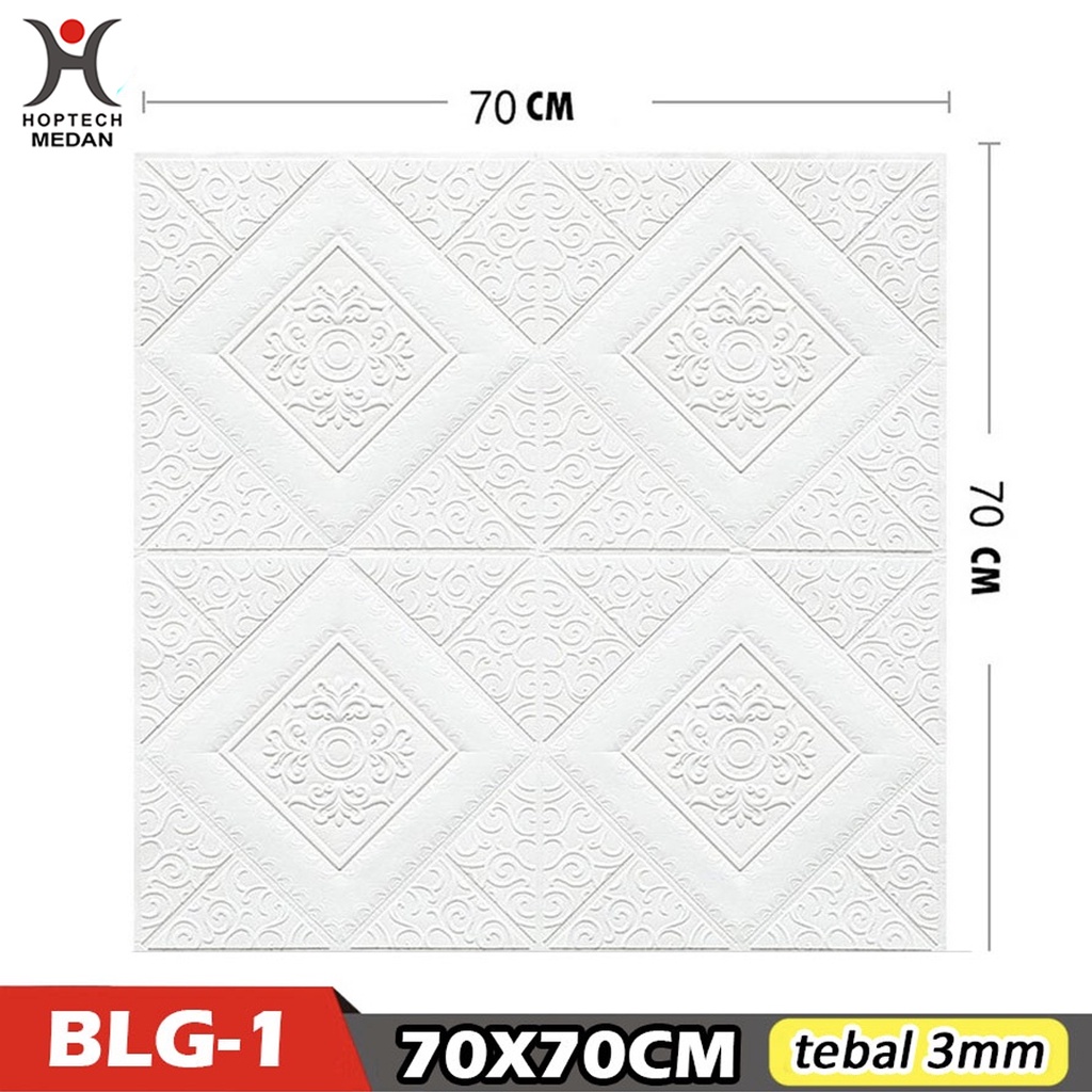 Wallpaper 3D FOAM / Walpaper Dinding 3D Motif Foam Batik More High Quality / Wallfoam Sticker Tembok