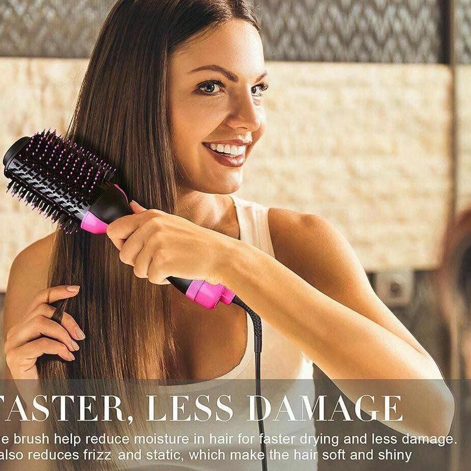 Catok One Step Sisir Rambut Hair Dryer Blow Stylish 3 in 1