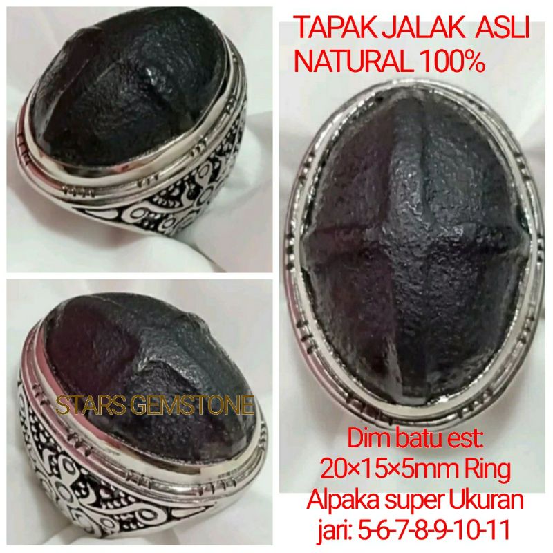 CINCIN BATU AKIK TAPAK JALAK TIMBUL ASLI JAMINAN NATURAL 100%
