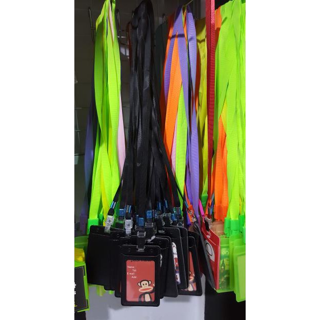 

Id Card Holder / Tali Gantungan Kartu Name Tag - Kulit By Esslshop - Biru Muda Kode 601