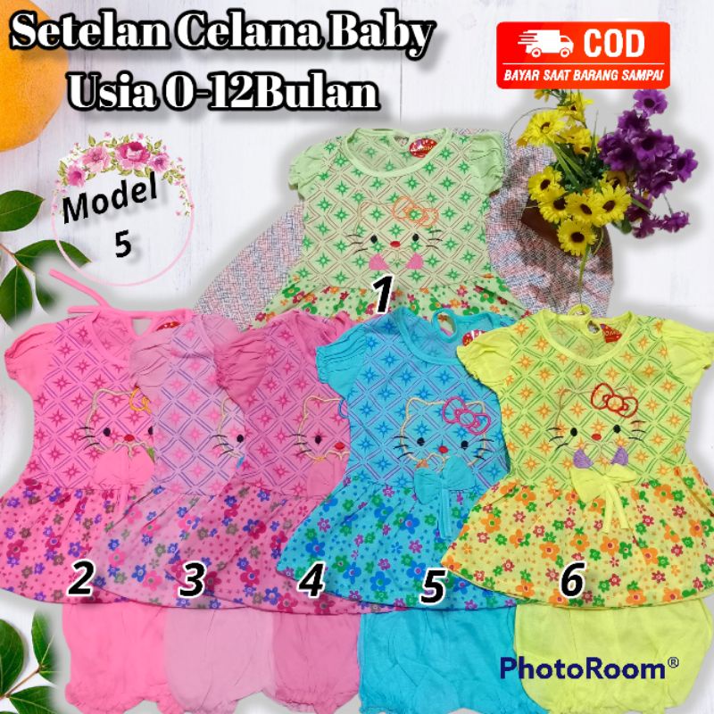 Setelan Bayi perempuan 0-12 Tahun/ Baju Bayi perempuan / Baju Harian Bayi perempuan / Dress Bayi per