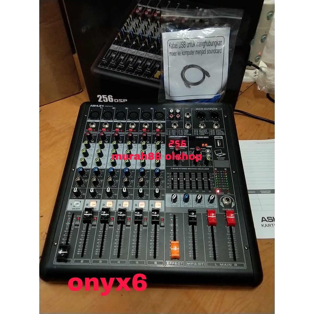 MIXER AUDIO ASHLEY ONYX6 USB RECDAN USB CONECT TO PC WITH SOUNDCARD