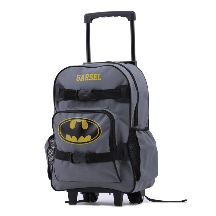tas batman / tas troli roda dorong / tas anak laki laki / tas sekolah / tas koper anak cowo GF9