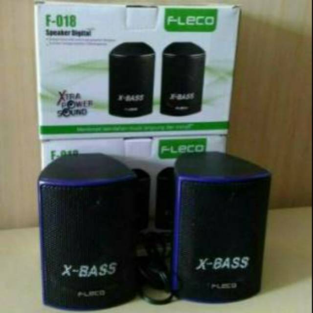 Speaker fleco f-018 x-Bass/ Speaker komputer atau laptop dan hp / Speaker digital Xtra Power sound