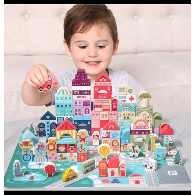 City Building Blocks Magic Color