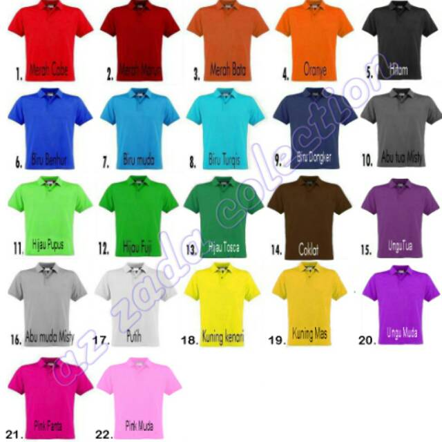 Polo kaos berkerah / polo shirt berkerah / kaos polo