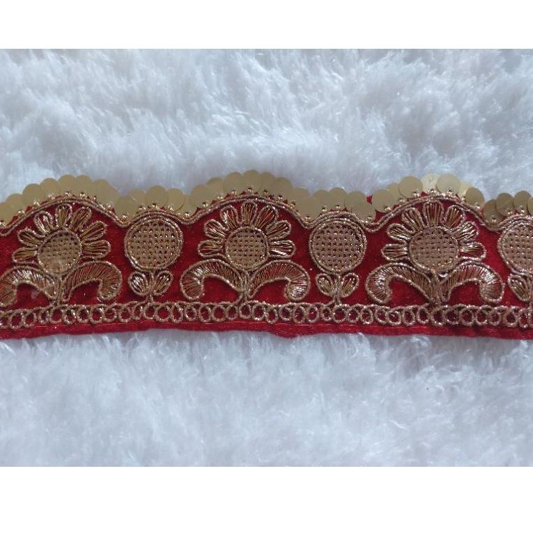 ㅑ Renda india benang emas bunga matahari ゥ