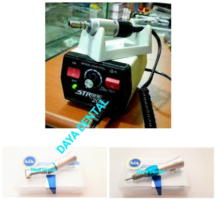 Dental micromotor strong 204 mahasiswa LENGKAP micromotor lengkap bor gigi veneer
