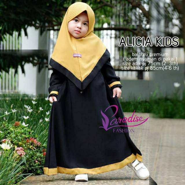 SALE gamis anak murah/gamis ngaji anak/gamis hitam anak
