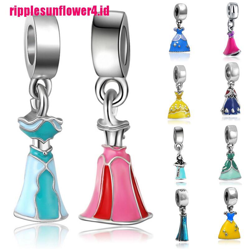 Manik-manik Lubang Besar Lapis Silver