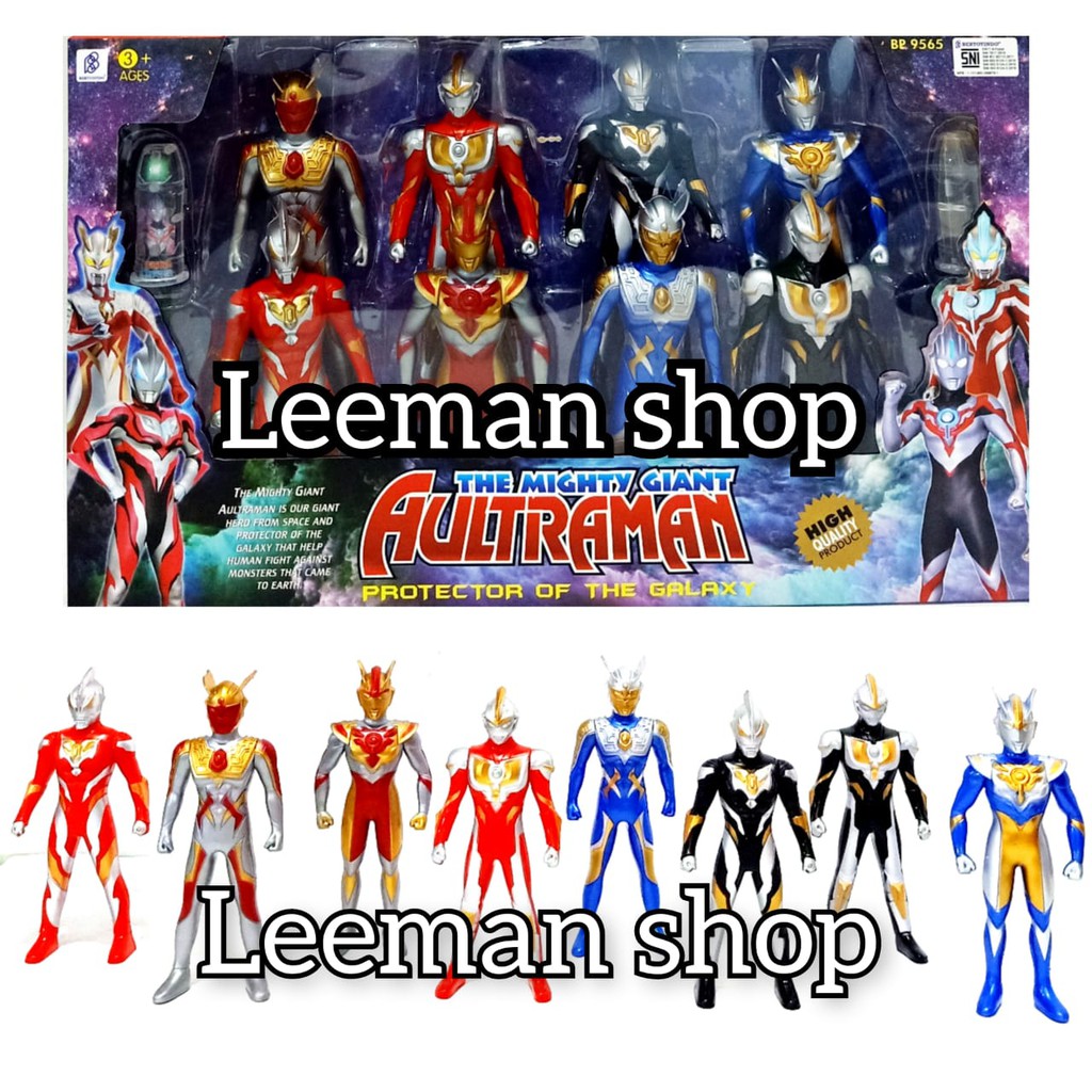 MAINAN ROBOT ULTRAMAN ISI 8PCS SET THE MIGHTY GIANT BP 9565