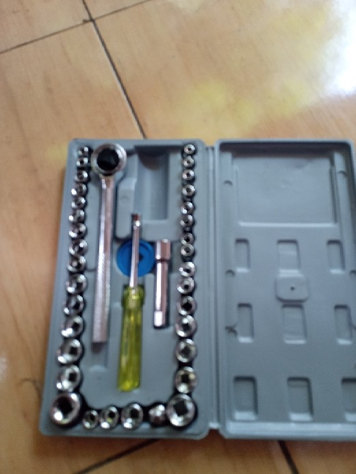 Kunci Shock Set Bengkel Komplit Isi 40 In 1 Tool Box Kunci Sok